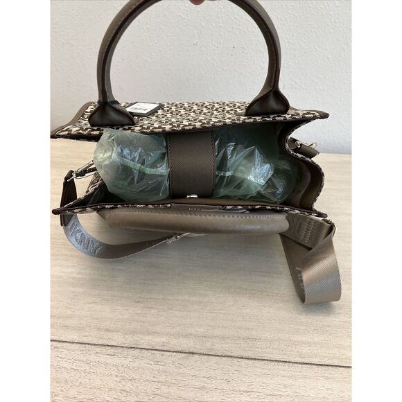 Women's DKNY Satchel "Carlita" Small Book Tote Handbag Flat Bottom Crossbody - Picture 6 of 10